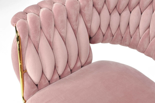 Designer Glamour Chair IRIS LUX, powder pink