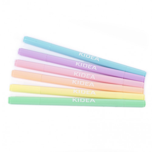 Kidea Pastel Double-sided Brush Markers 6pcs