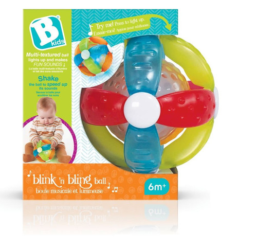 B-Kids Blink 'n Bling Ball Multi-textured Ball 6m+