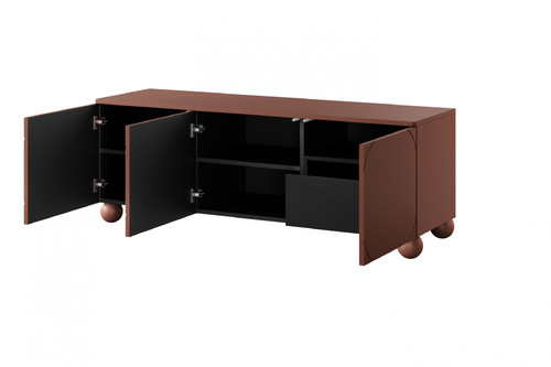 TV Cabinet Sonatia II 150 cm, with internal drawer, burgundy