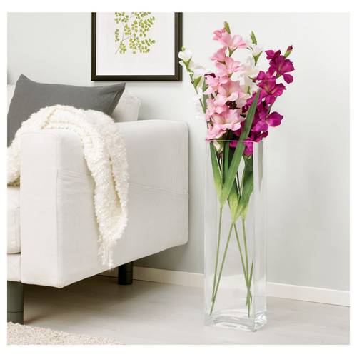 SMYCKA Artificial flower, Gladiolus, white, 100 cm