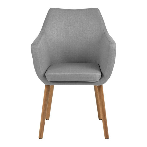 Upholstered Chair Nora, Light Grey