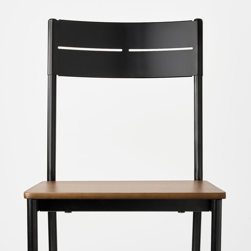 SANDSBERG / SANDSBERG Table and 2 chairs, black/black, 67x67 cm