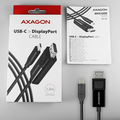 AXAGON Cable USB-C - DisplayPort 1.8m