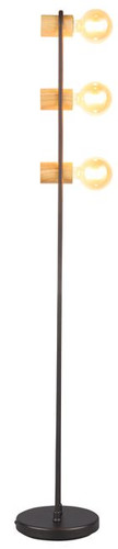 Floor Lamp Chieveley 3 x E27, black-wood