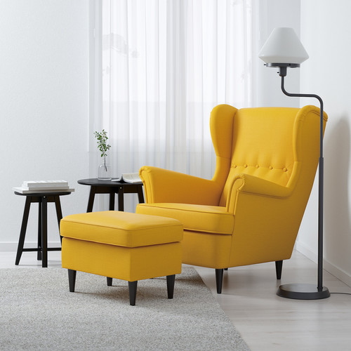 STRANDMON Wing chair, Skiftebo yellow