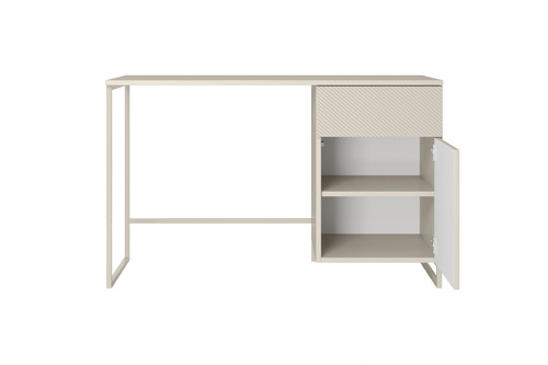 Desk with Drawer Asha 120 cm, cashmere, cashmere frame