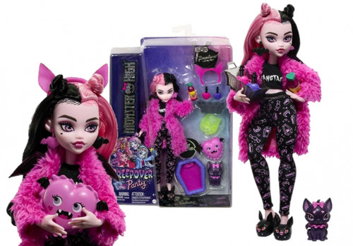 Monster High Doll And Sleepover Accessories, Draculaura HKY66 4+