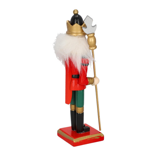 Nutcracker Christmas Decoration 15cm, red/crown