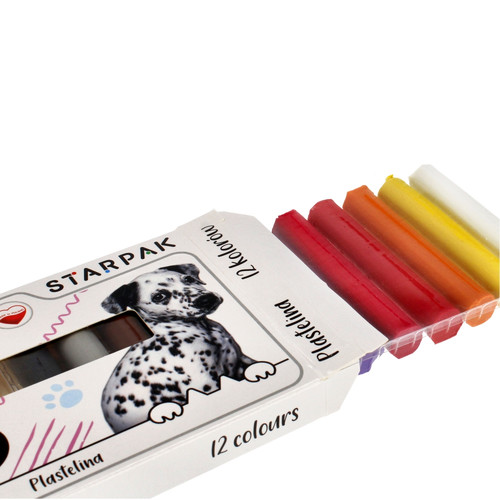 Starpak Plasticine 12 Colours Cute Doggy