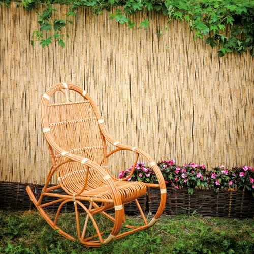 Reed Garden Screen 600x100cm, light brown