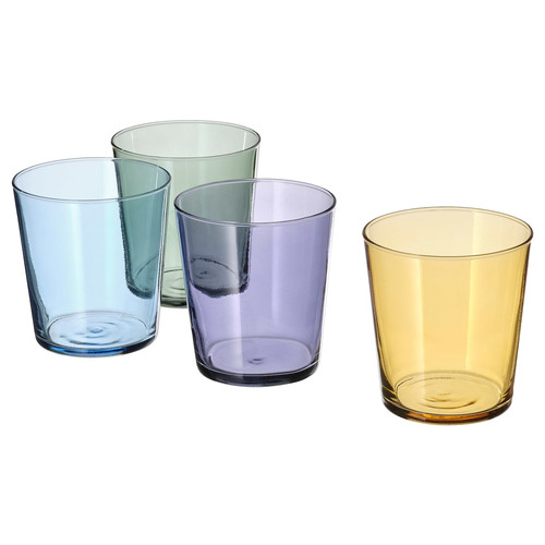 PAPPERSBJÖRK Glass, mixed colours, 30 cl