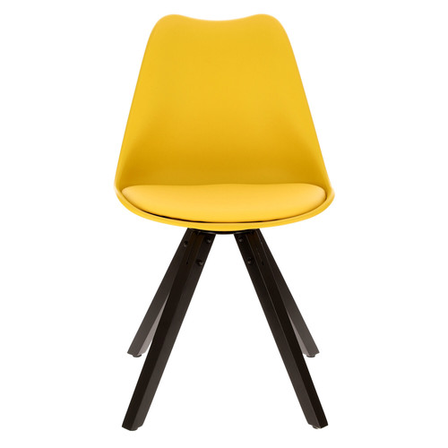 Dining Chair Norden Star Square, black/yellow