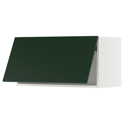 METOD Wall cabinet horizontal, white/Havstorp deep green, 80x40 cm