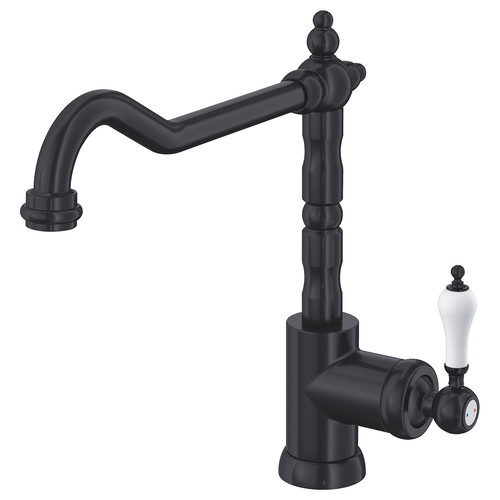 GLITTRAN Kitchen mixer tap, brushed black metal