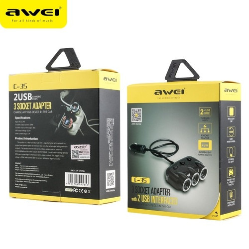 AWEI Car Charger Cigarette Lighter Adapter C-35