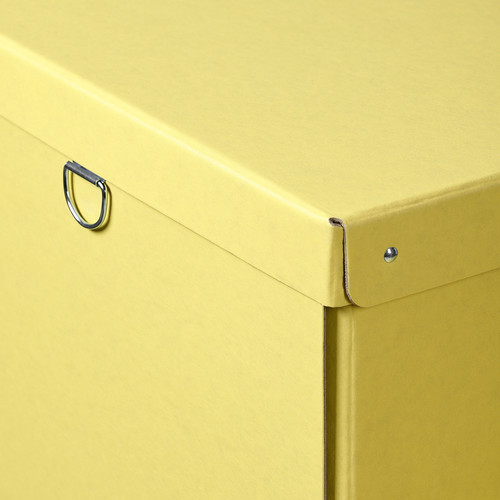 NIMM Storage box with lid, yellow, 35x50x30 cm