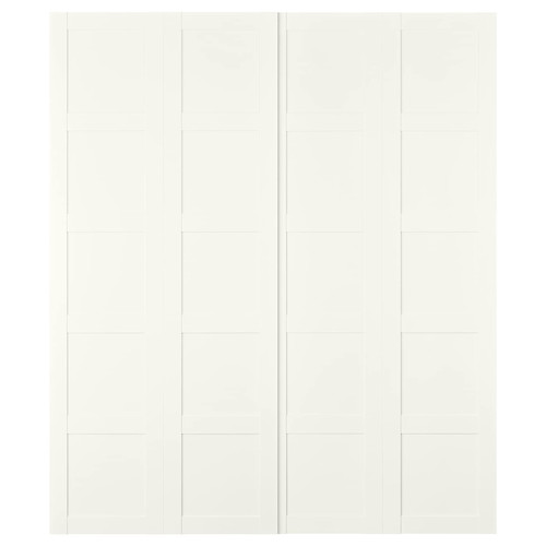 BERGSBO Pair of sliding doors, white, 200x236 cm