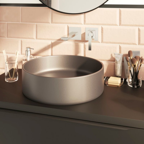 Goodhome Wall-mounted Basin Cabinet Imandra 80cm, matt black