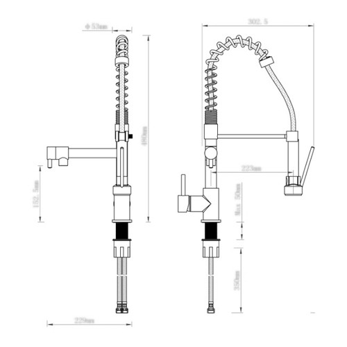 Cooke&Lewis Kitchen Side Lever Tap Bilbrough, steel