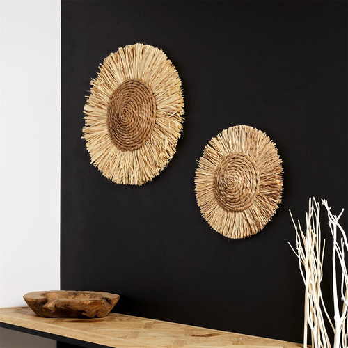 Wall Decoration Rafia 26cm, round