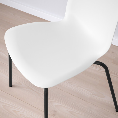 LIDÅS Chair, white/Sefast black