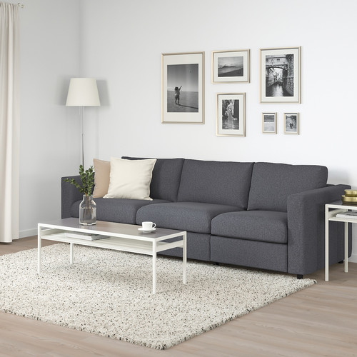 VIMLE 3-seat sofa-bed, Gunnared medium grey