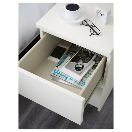 MALM 2-drawer chest, white, 40x55 cm