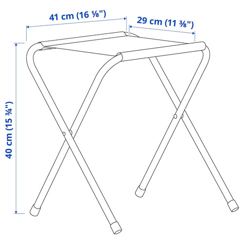 STRANDÖN Folding table set, green