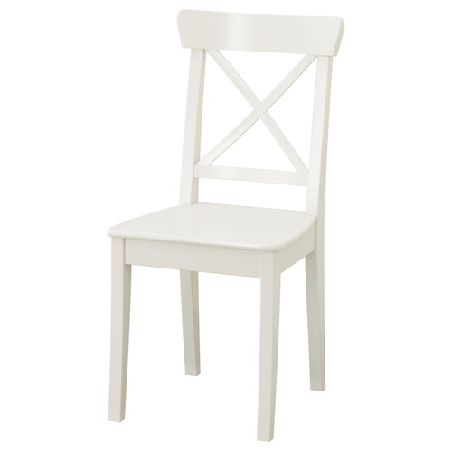 INGATORP / INGOLF Table and 6 chairs, white/white, 155/215 cm