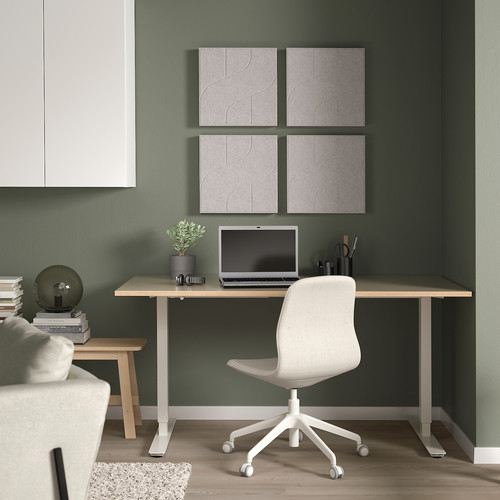 NÄVERHÄGG Sound absorbing panel, decoration/grey, 41x41 cm