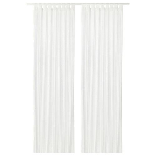 MATILDA Sheer curtains, 1 pair, white, 140x300 cm