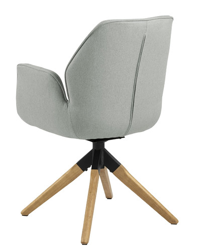 Swivel Chair Aura, auto return, light grey