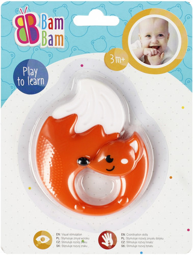 Bam Bam Rattle Fox, assorted colours, 3m+