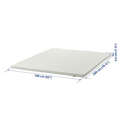 NORDBERGET Mattress pad, white, 160x200 cm