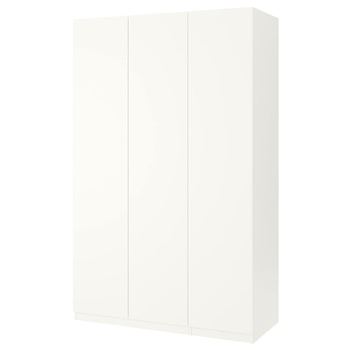 PAX Wardrobe, white, Forsand white, 150x60x236 cm