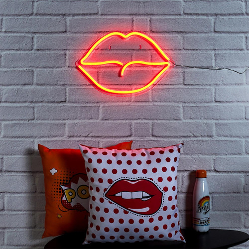 LED Lamp Lips Mouth Neon