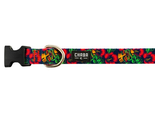 CHABA Adjustable Dog Collar Story L 2.5cm, waikiki