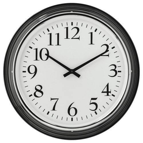 BRAVUR Wall clock, low-voltage/black