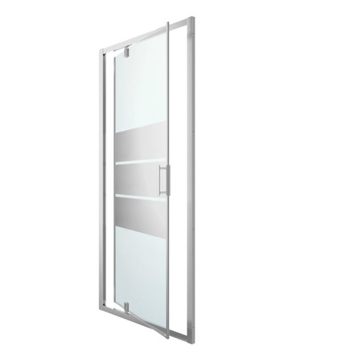 GoodHome Pivot Shower Door Beloya 100 cm, chrome/mirror glass