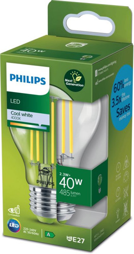 Philips LED Bulb A60 E27 485 lm 4000 K