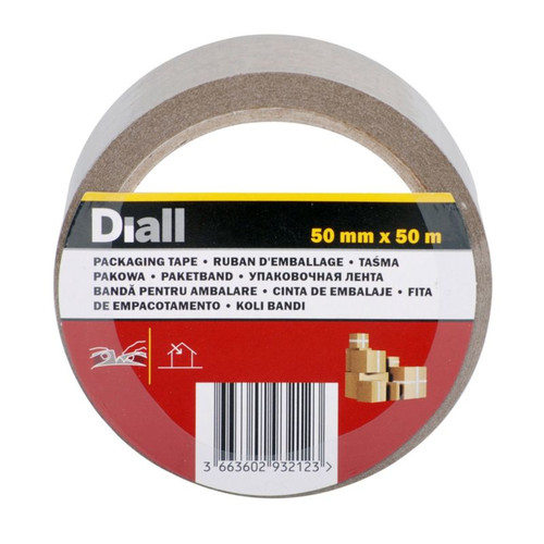 Diall Packing Packaging Tape Easy Tear 50 mm x 50 m, brown