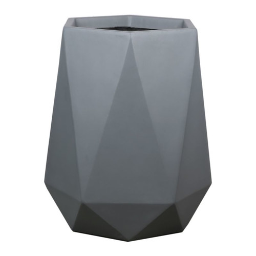 Verve Plant Pot 25 cm, geometric, outdoor, light grey