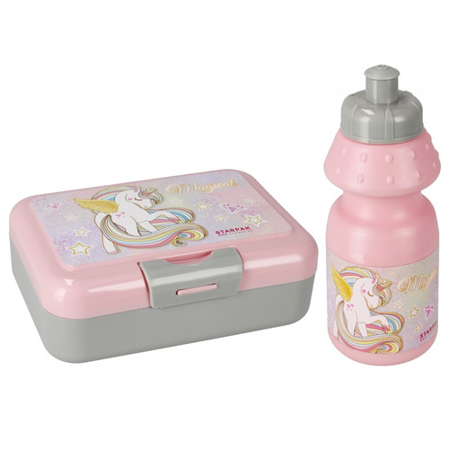 Lunch Box & Water Bottle Set Magical Unicorn