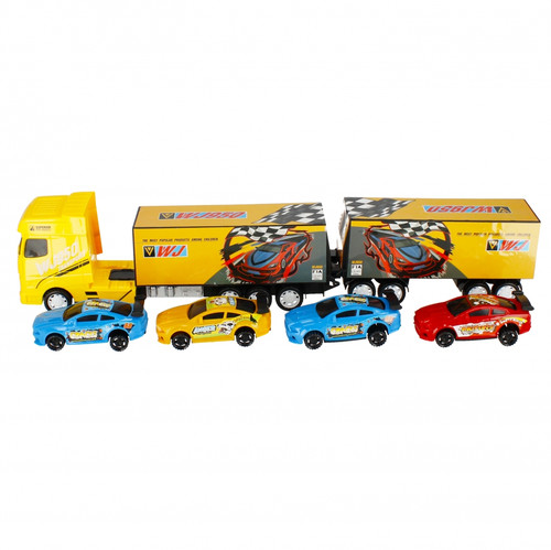 Inertia Toy Car Transport Truck 1:30, assorted colours, 3+