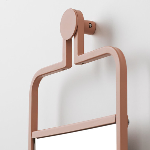 GRANVÅG Mirror, wall hanging/pink, 22x48 cm