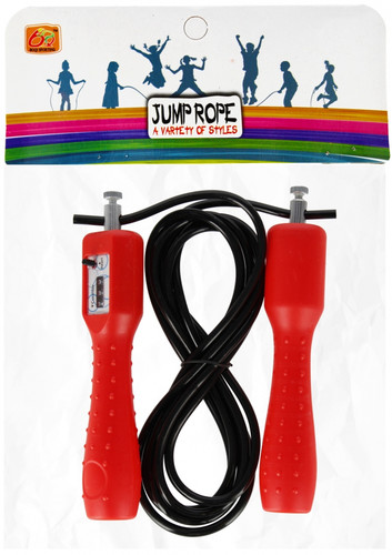 Jump Rope Skipping Rope with Jump Counter 250cm, 1pc, random colours, 5+