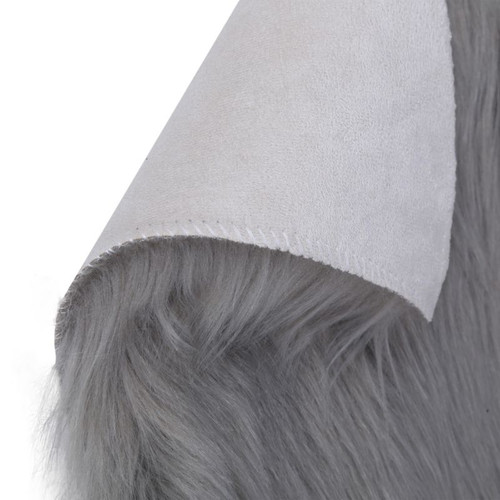 GoodHome Faux Sheepskin Rug Faux Fur 60 x 90 cm, dark grey