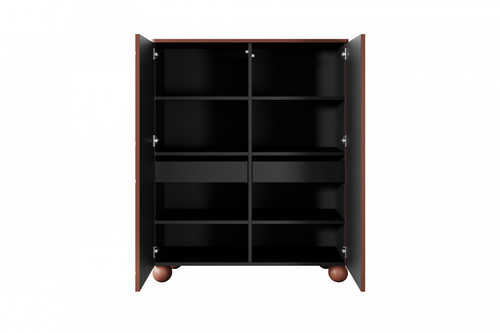 Sideboard Cabinet Sonatia II 120 cm, with 2 internal drawers, burgundy