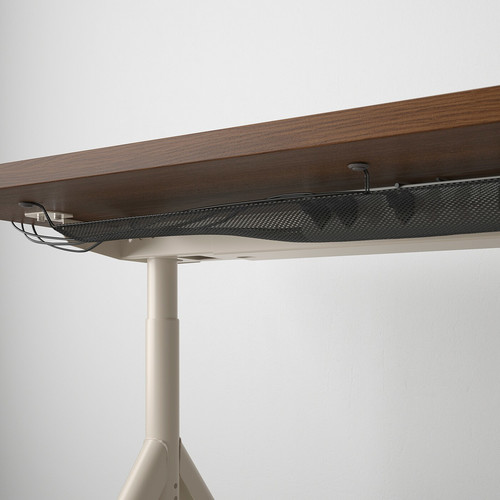 IDÅSEN Desk, brown, beige, 120x70 cm